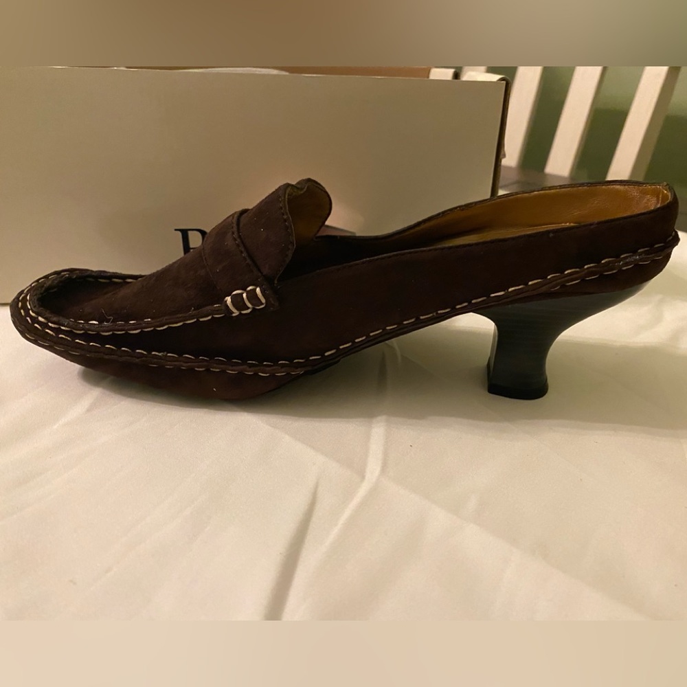 NIB G.H. Bass Brown Suede Mule Slip On Shoe Marni Size 9.5